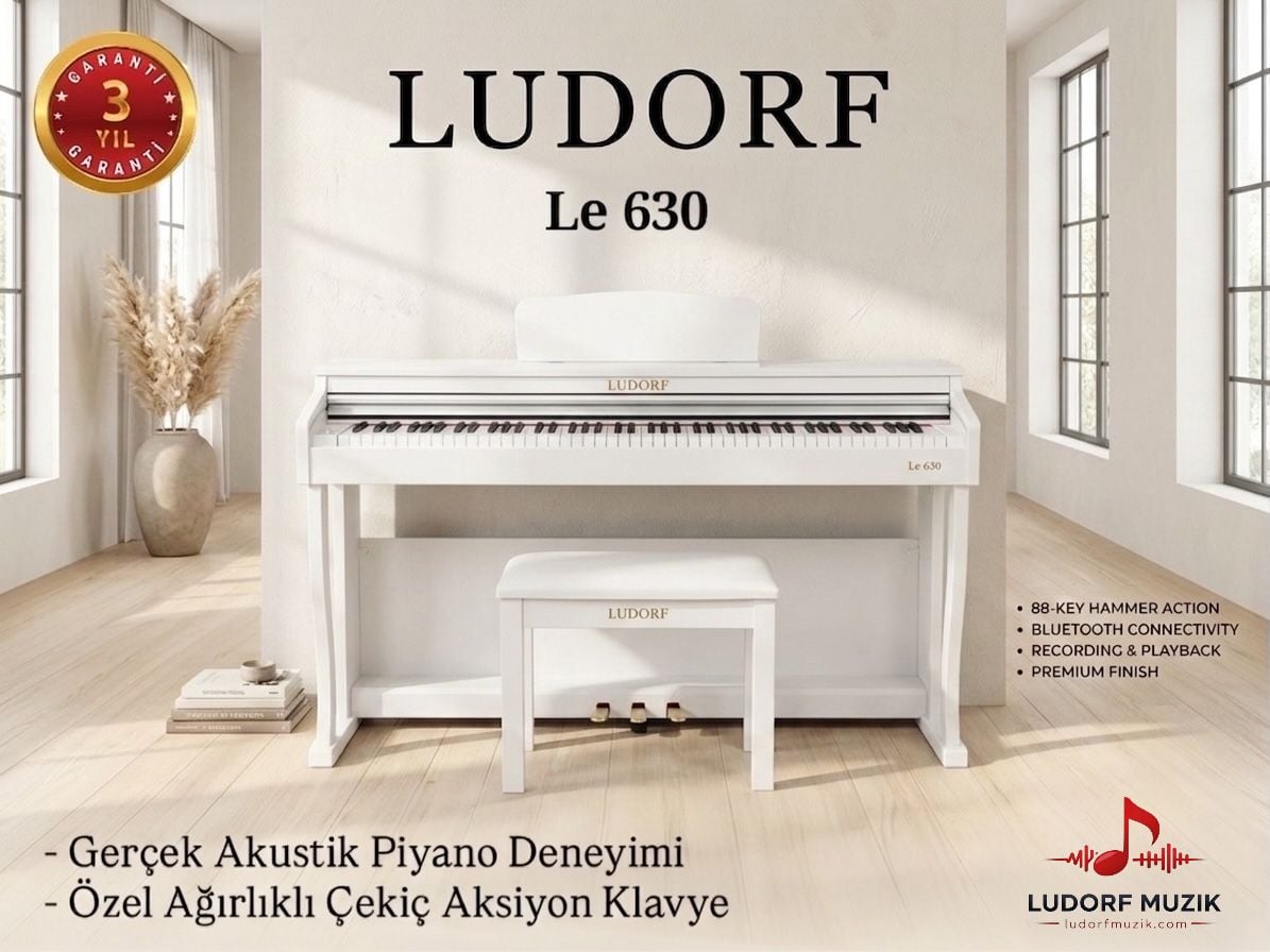 Malatya Arya Sanat Akademi Enstrüman Satışı: Ludorf Le 630 Dijital Piyano Farklı Açı